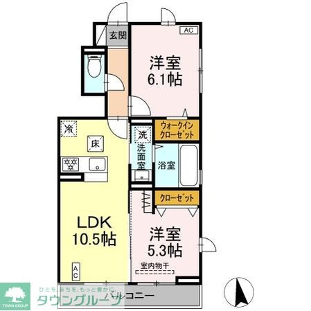 (仮称)D-ROOMすみよし台 Aの物件間取画像